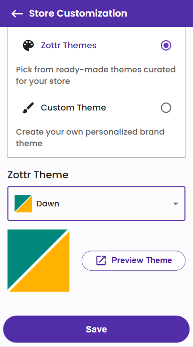 Zottr mobile storefront preview 5